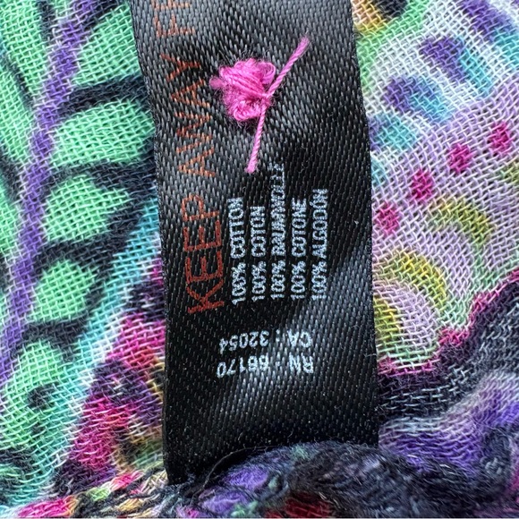 Anthropologie Vibrant Paisley Ruffle Swim Sheer Cover Up Size XS Long Sleeve - Picture 8 of 9